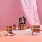 रक्षाबंधन के लिए प्रीमियम गिफ्ट हैम्पर्स, 600 ग्राम कुल सामग्री